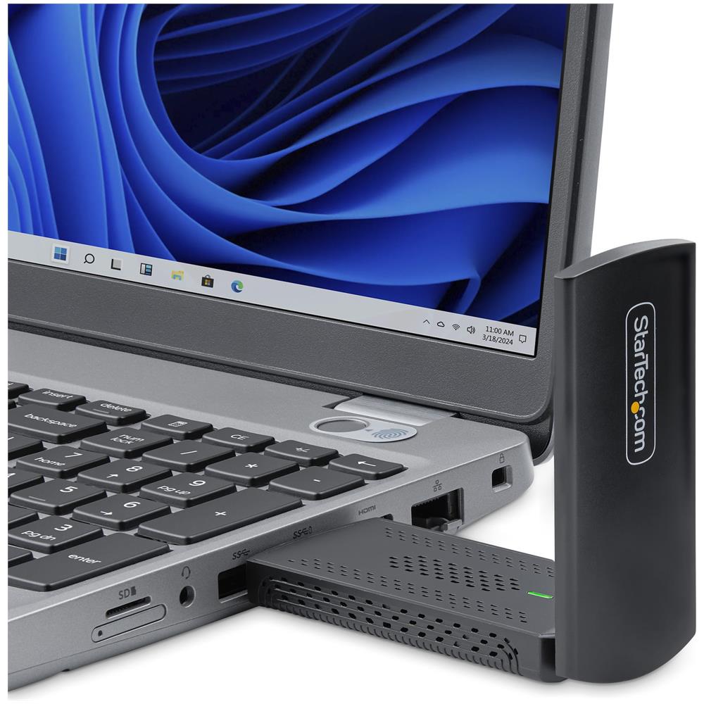 Chiavetta Wi-Fi 6E USB /Dongle per PC Desktop /Laptop, NIC wireless con antenna pieghevole, adattatore WiFi con supporto 802.11 b /g /n /ac /ax, compatibile con reti a 2,4/5/6 GHz - Foto 7