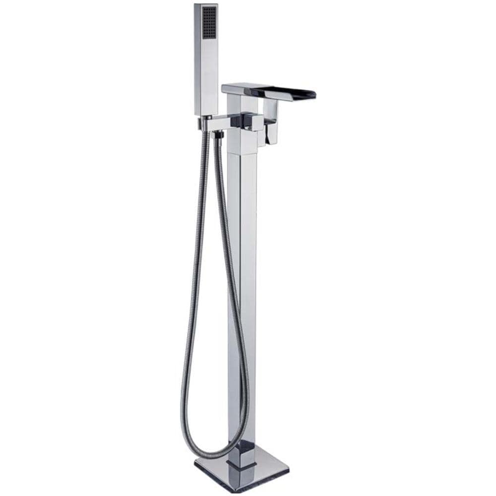 Rubinetto per vasca da bagno indipendente, Blackswan, Cascada tipo M30, modello cromato lucido, misura 98 cm - Foto 1