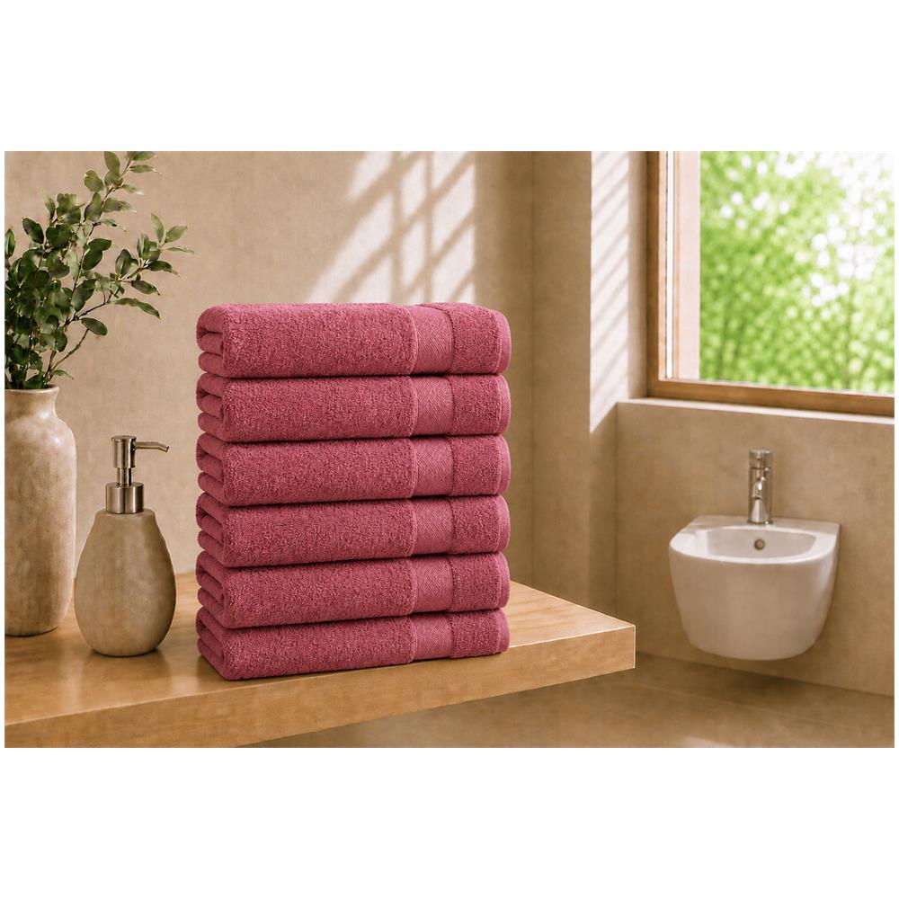 Set 6 Asciugamani Ospite 40x60 cm - RASPBERRY SORBET / LAMPONE - Foto 1