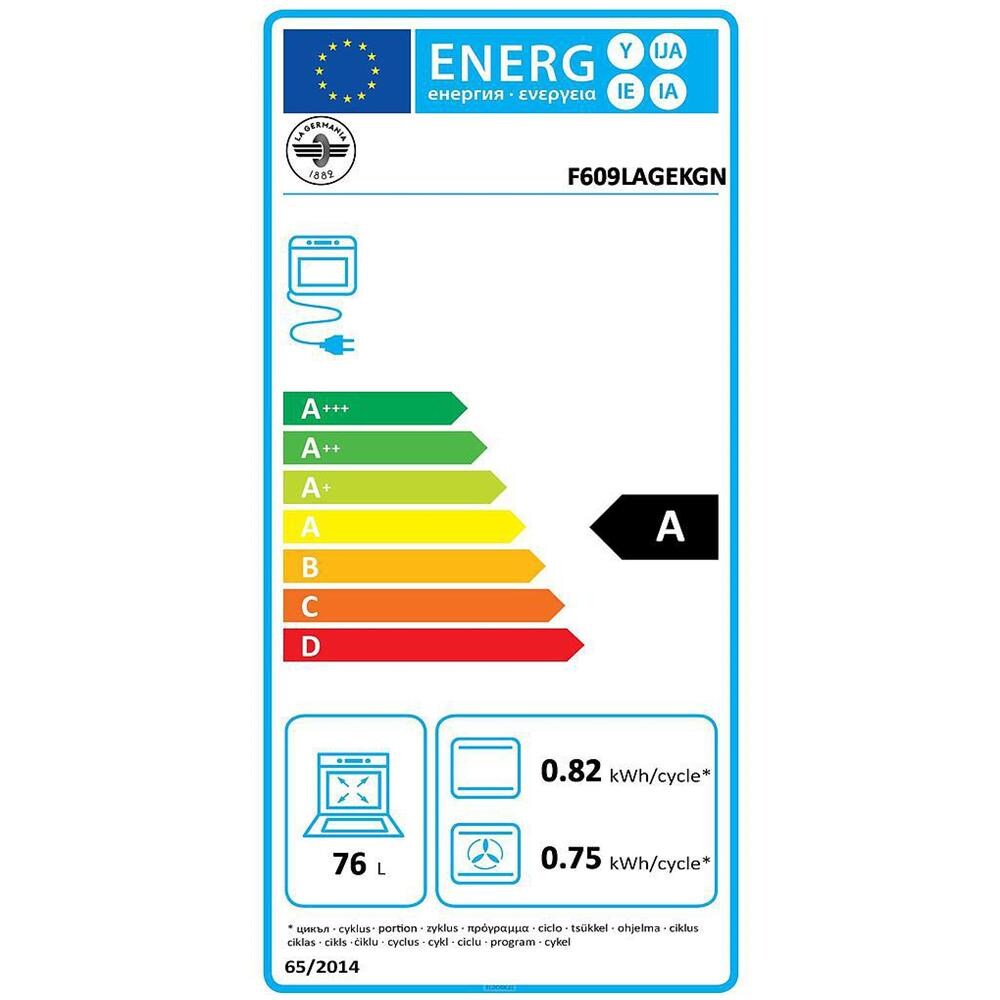 Forno Elettrico da Incasso Futura F609LAGEKGN Capacità 76 L Multifunzione Ventilato Colore Nero - Foto 3