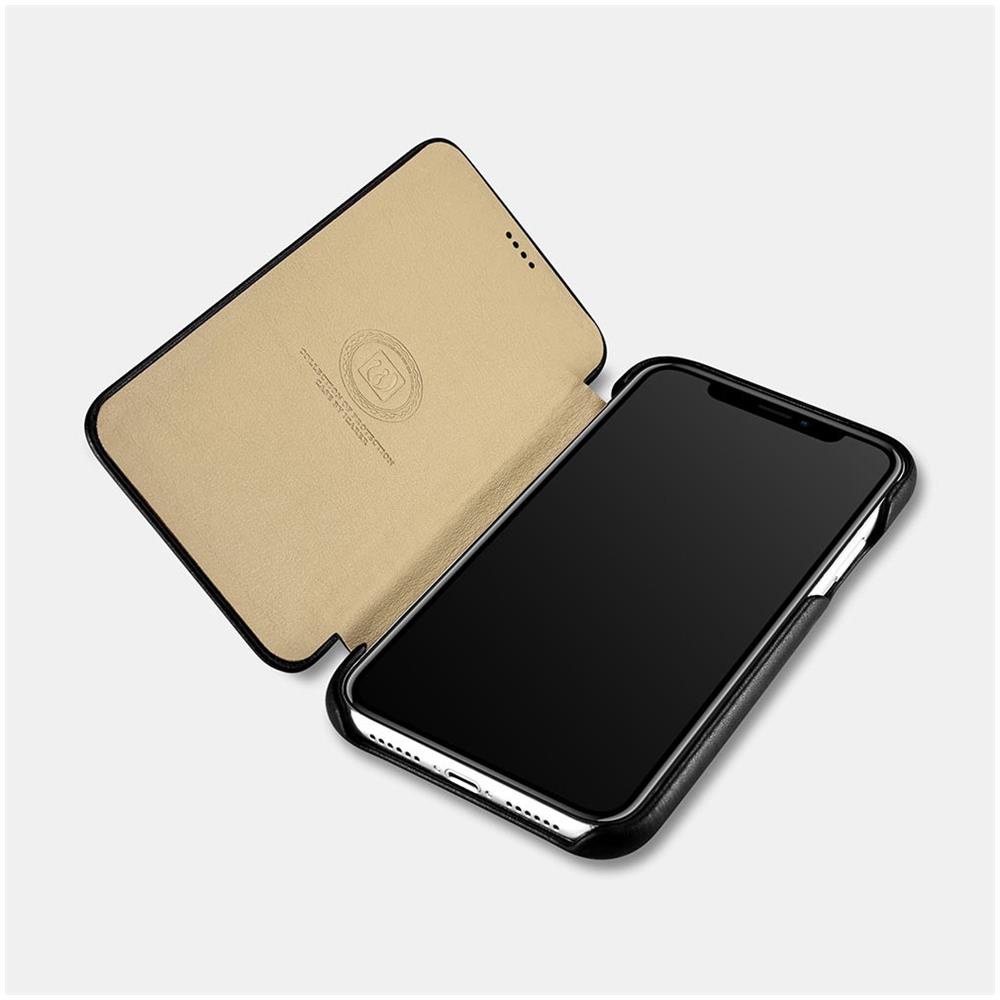 Xs Max Caso Di Iphone Curvo Edge Series Vera Pelle Vintage Red - Foto 3