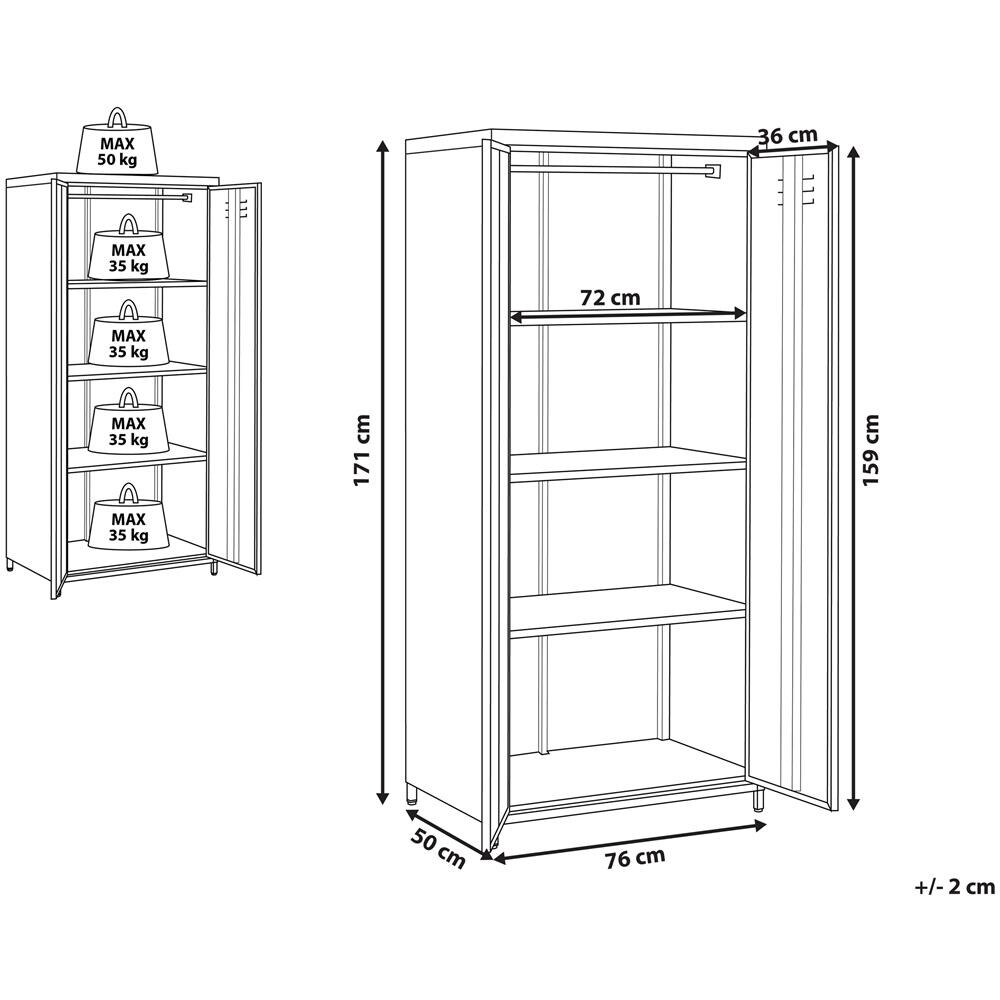 Armadio In Acciaio Cromato Grigio Varna - Foto 2