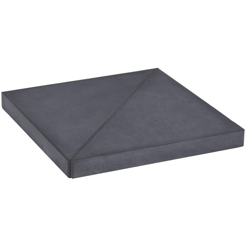 Base Quadrata per Sostegno Ombrellone in Granito Peso 15 kg Colore Nero - Foto 1