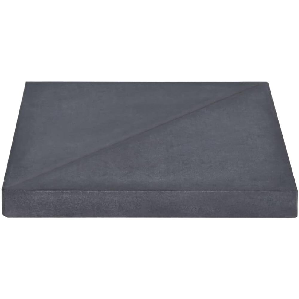 Base Quadrata per Sostegno Ombrellone in Granito Peso 15 kg Colore Nero - Foto 2