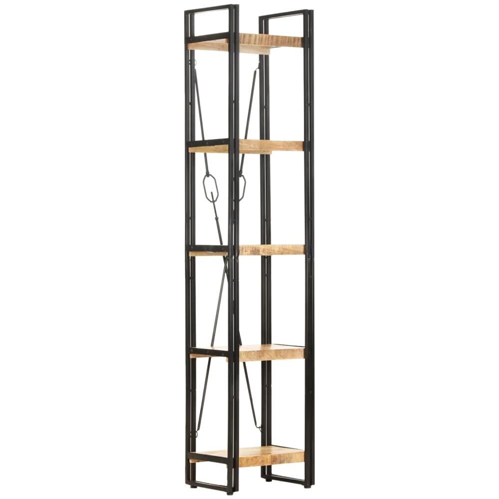 Libreria A 5 Ripiani 40x30x180 Cm In Legno Massello Di Mango - Foto 1