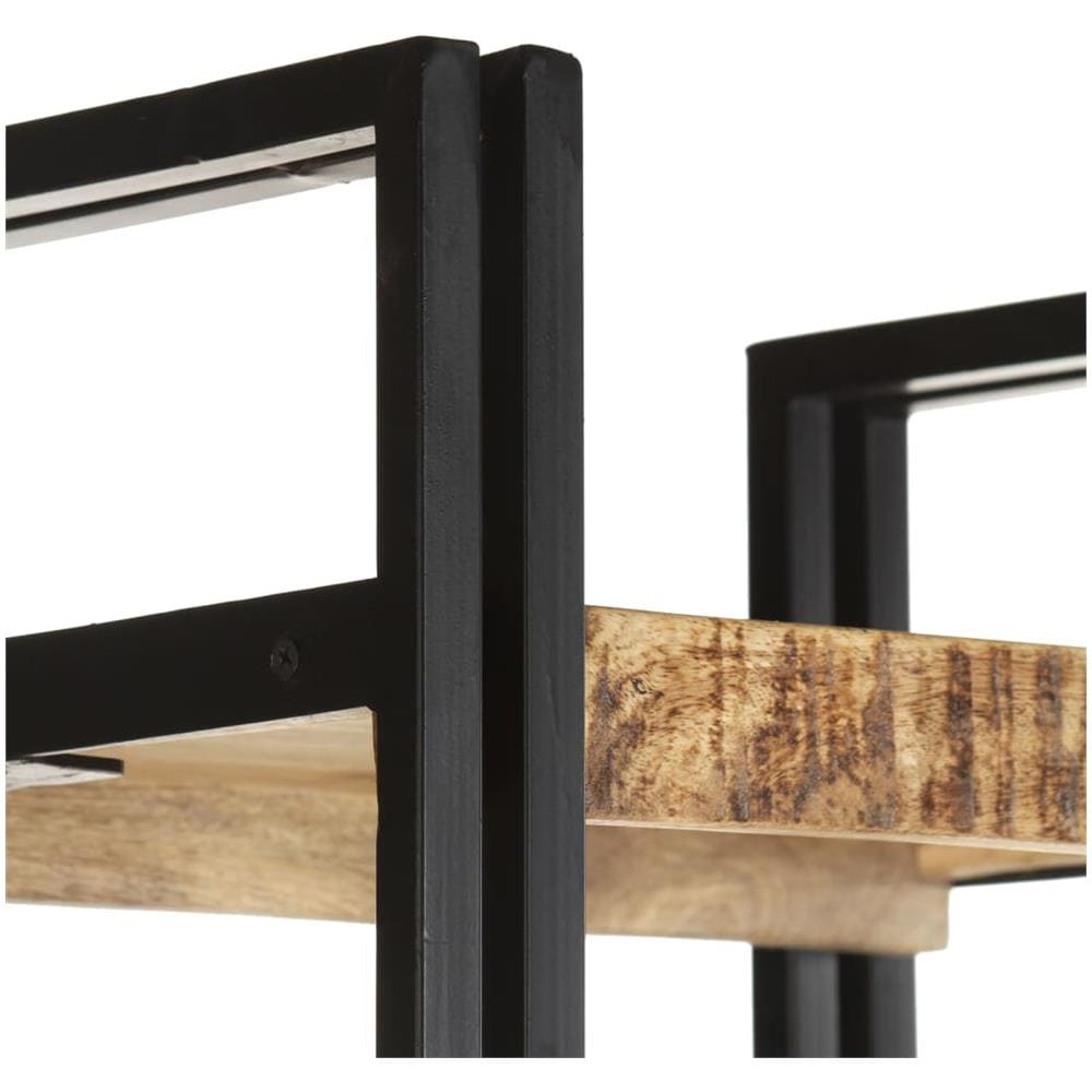 Libreria A 5 Ripiani 40x30x180 Cm In Legno Massello Di Mango - Foto 3