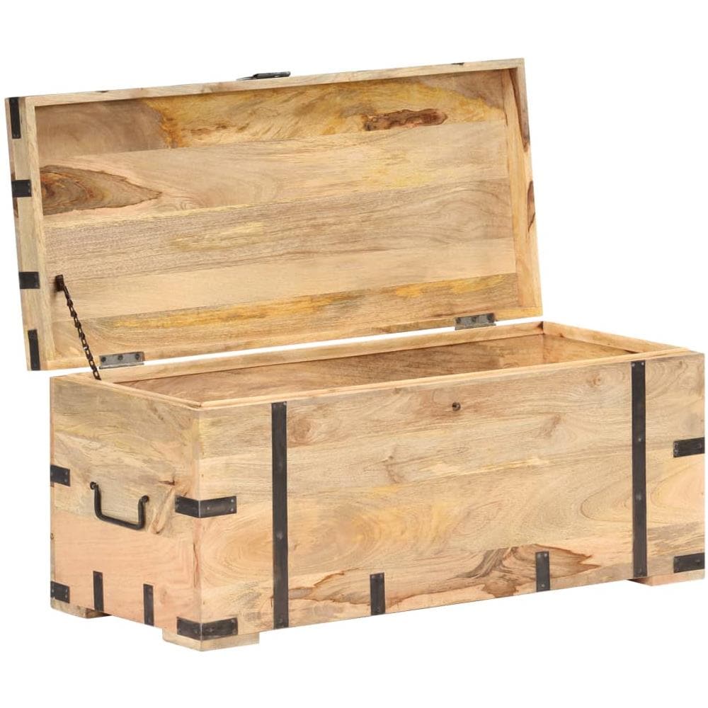 Baule 90x40x40 cm in Legno Massello di Mango - Foto 3