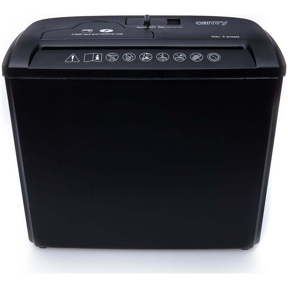 Cr 1033 Distruggidocumenti Da 5 Fogli Distruggi Cd Dvd Carte Di Credito Contenitore 7 L 130w Nero - Foto 2