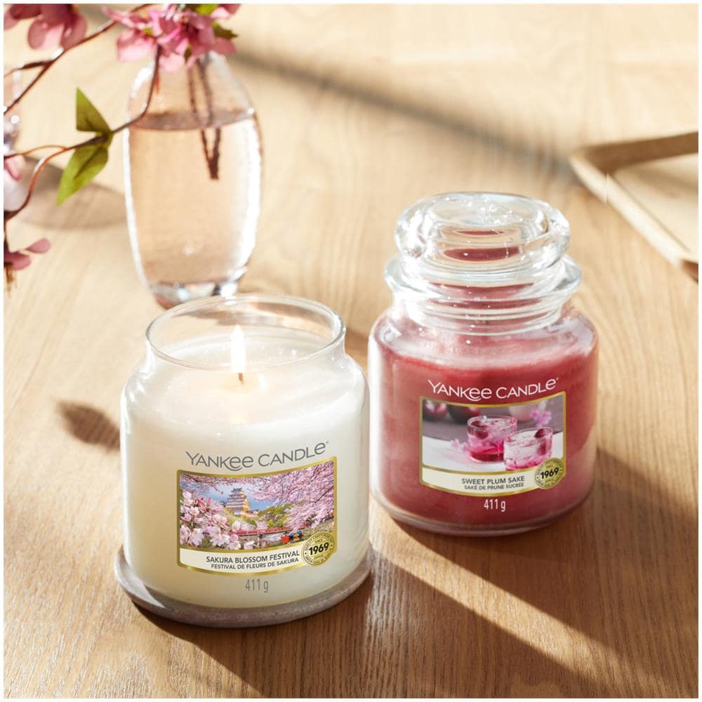 Sweet Plum Sake Candela In Giara Media Rosa - Foto 2
