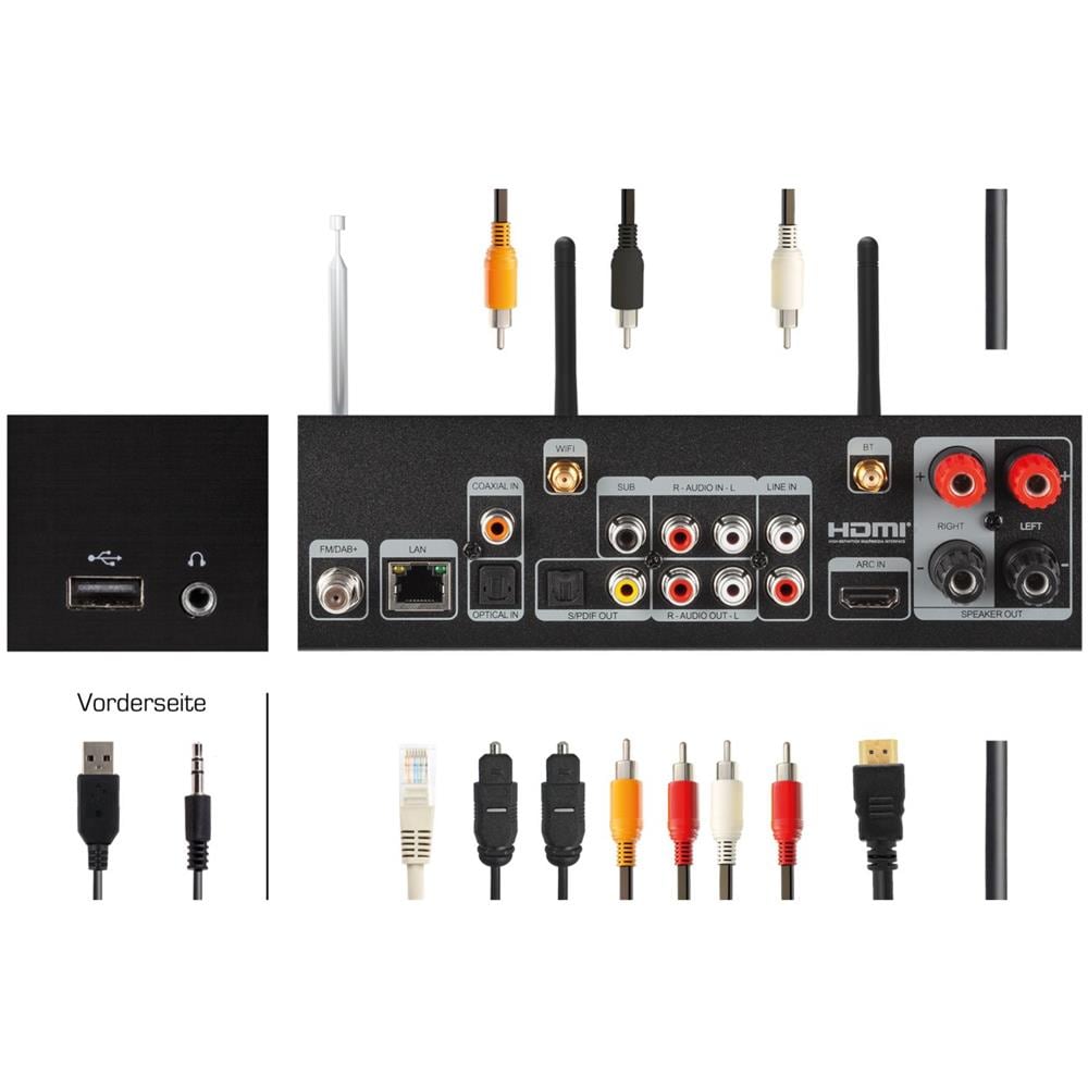 DABMAN i560 CD Sistema HiFi All in One con Amplificatore Integrato Nero - Foto 2