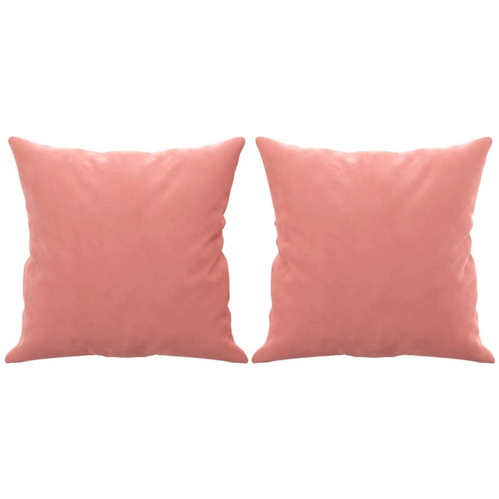 Cuscini Decorativi 2 Pz Rosa 40x40 Cm In Velluto - Foto 2