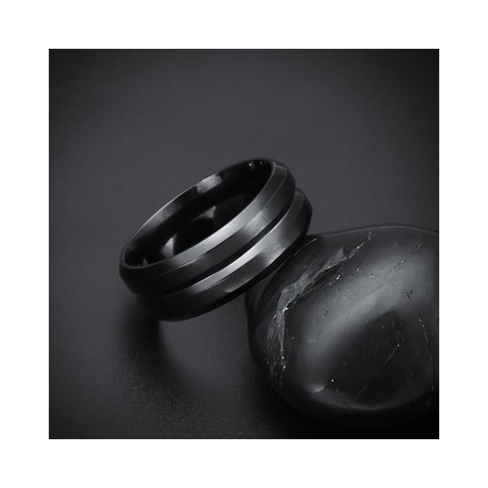 Anello Chic In Acciaio Inossidabile Black - Foto 5