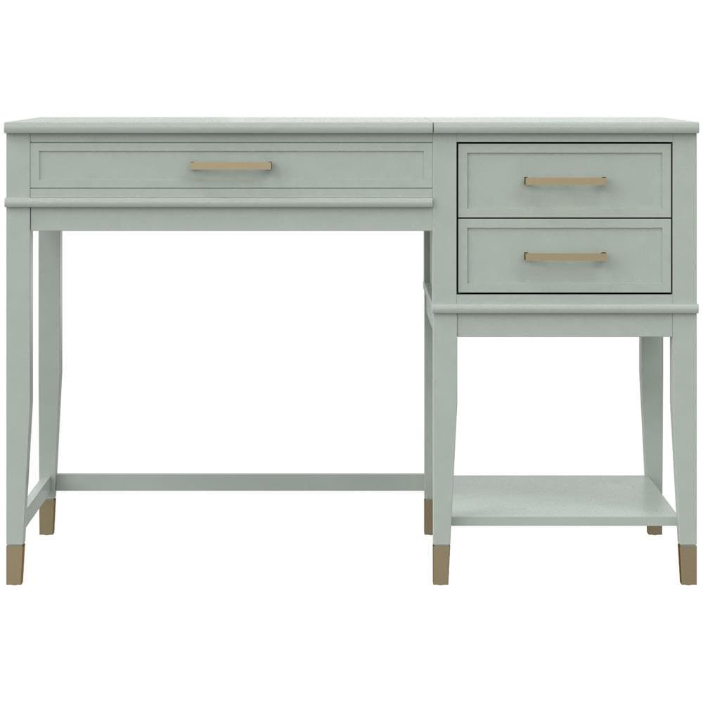 Westerleigh Scrivania Per Computer Con Alzata In Mdf Verde - Foto 2