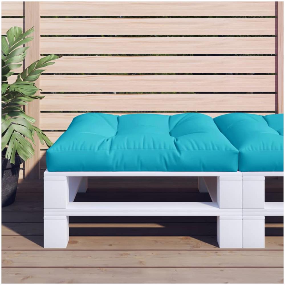 Cuscino Per Pallet Turchese 70x70x12 Cm Tessuto - Foto 1
