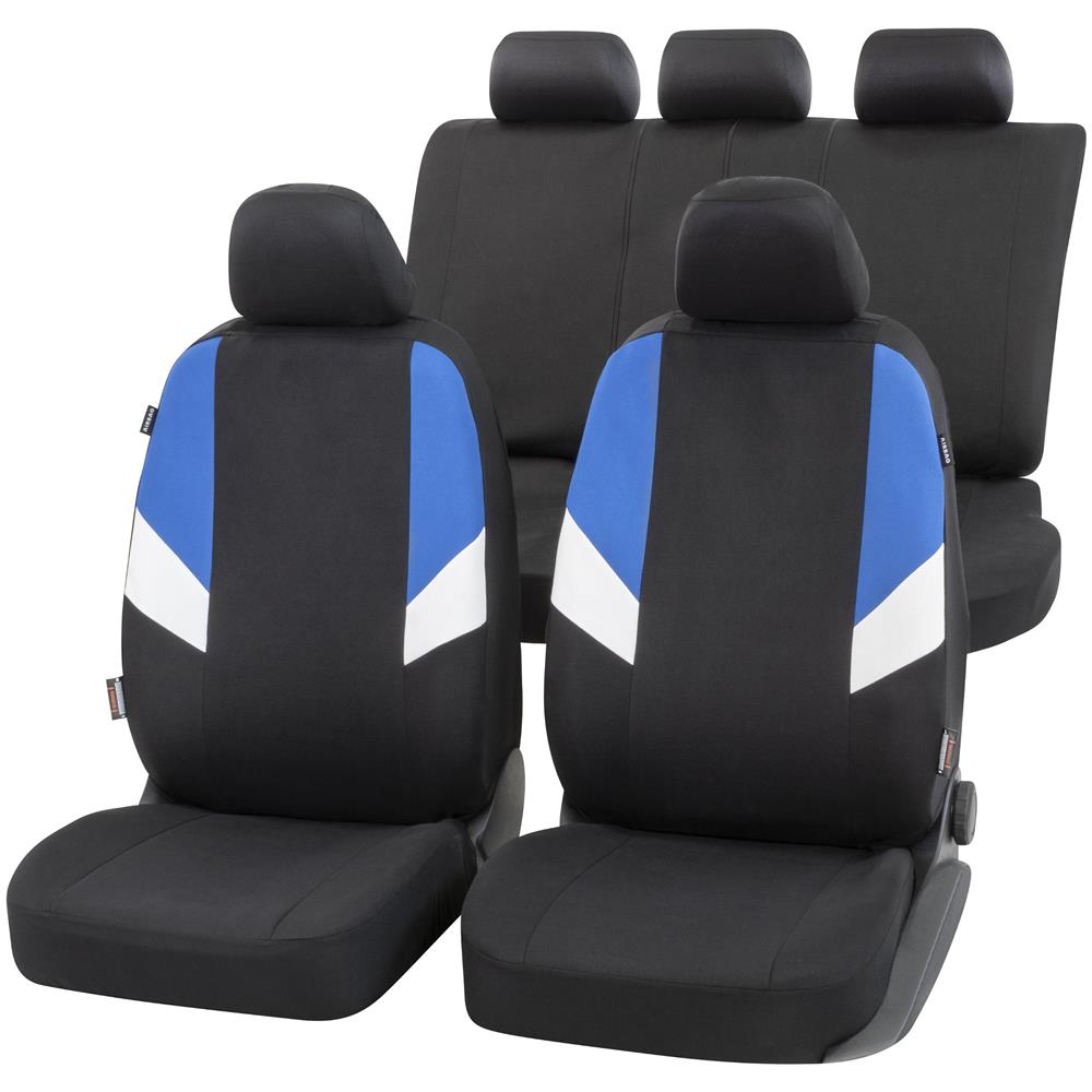 Coprisedili Auto Cala Nero-blu Set Completo - Foto 1