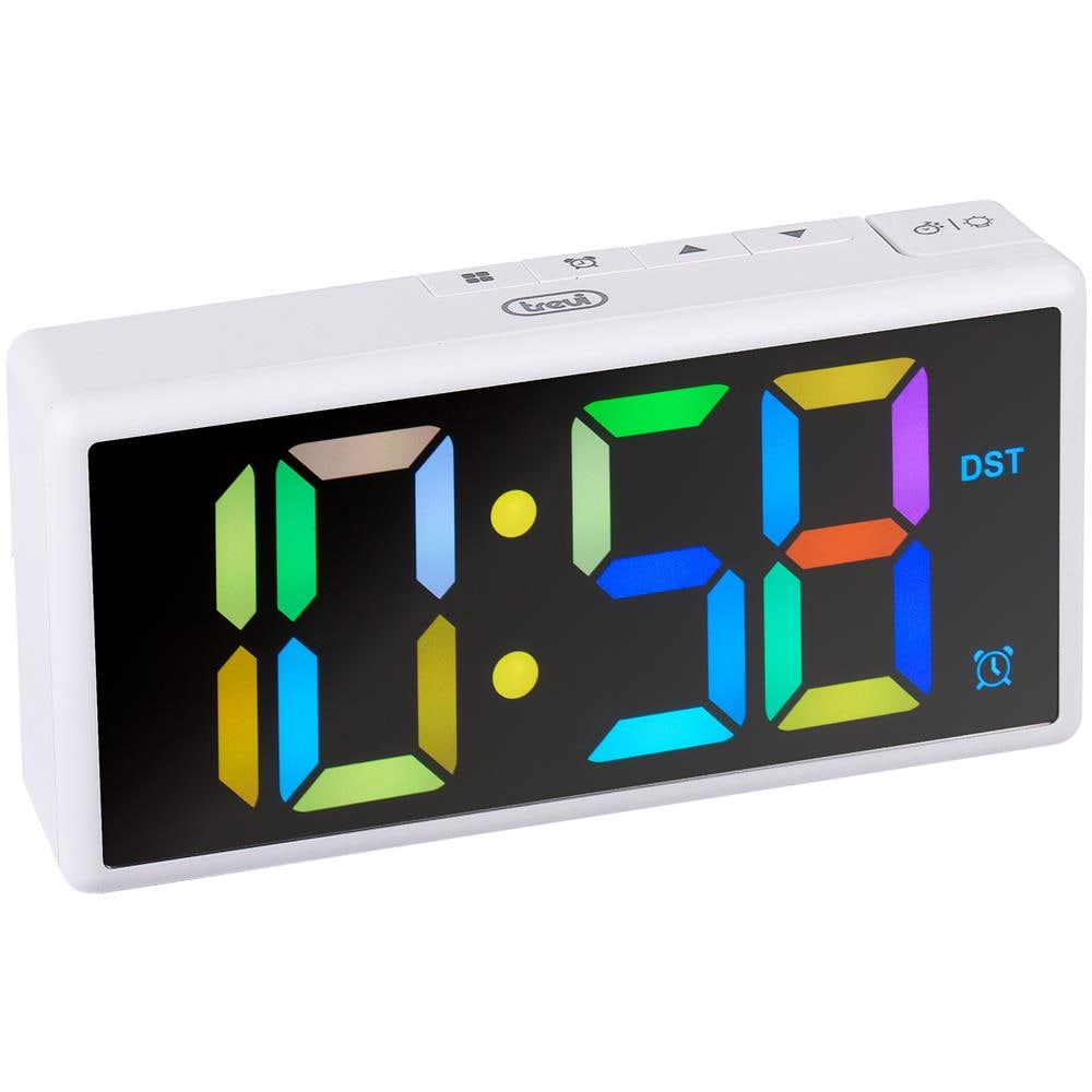 EC 886 Sveglia Digitale Grande Display A Colori Bianco - Foto 4