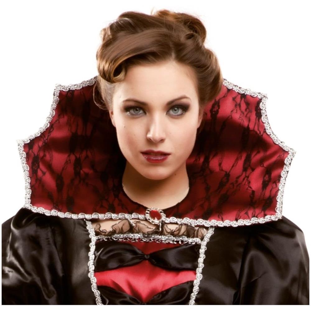 Costume Vampire De Luxe con sottogonna e colletto taglia XXL - Foto 2