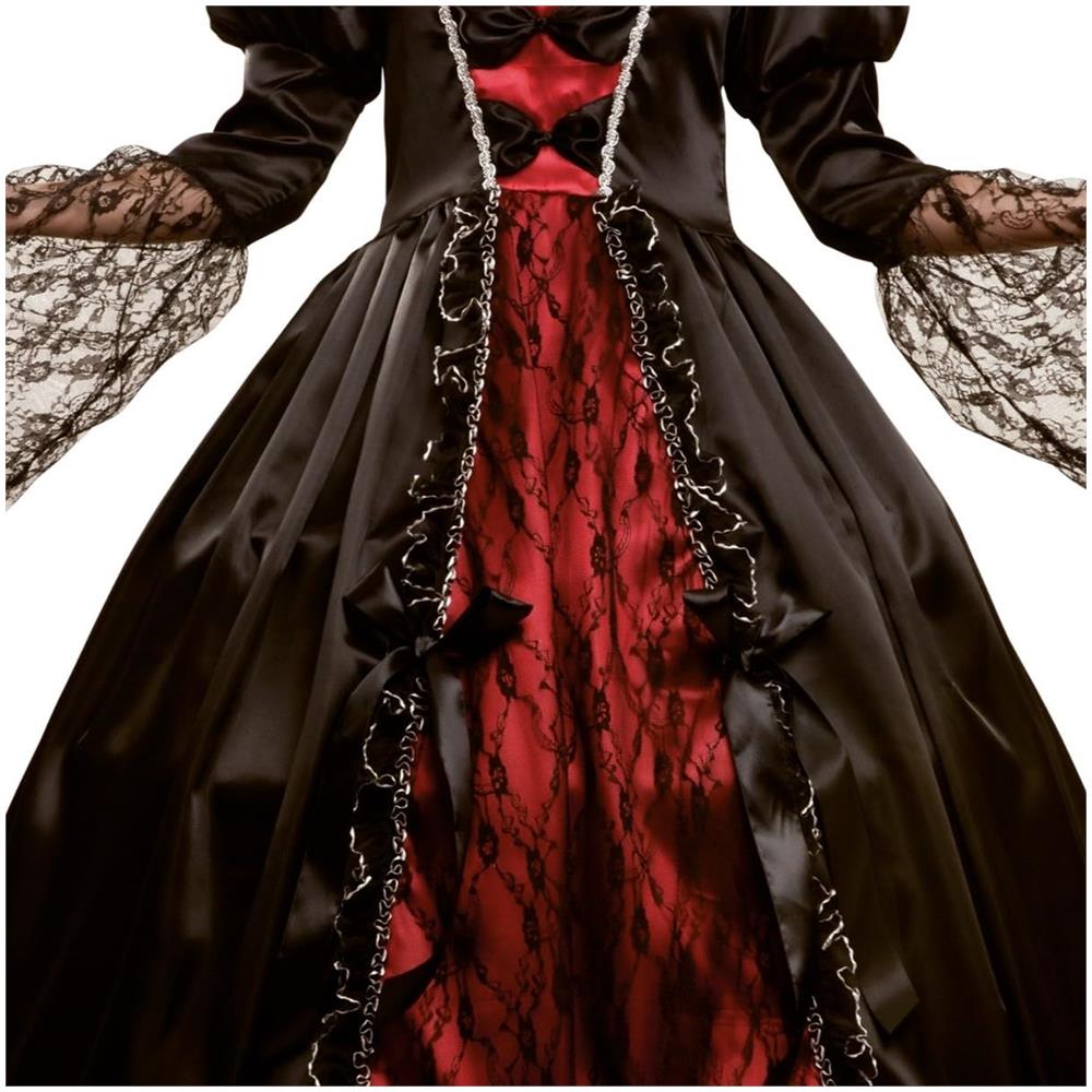 Costume Vampire De Luxe con sottogonna e colletto taglia XXL - Foto 3