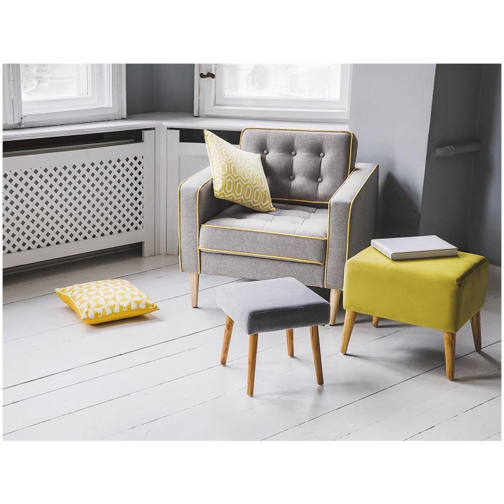 Beliani - Poltrona Design - Soggiorno - Grigio - In Tessuto - Flam ... Beliani - Poltrona Design - Soggiorno - Grigio - In Tessuto - Flam ...