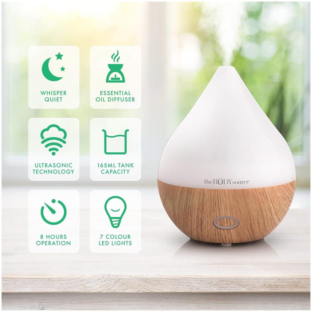 Diffusore Di Aromi Per Oli Essenziali Con Luci Led Di 7 Colori (165 Ml)  - Foto 2