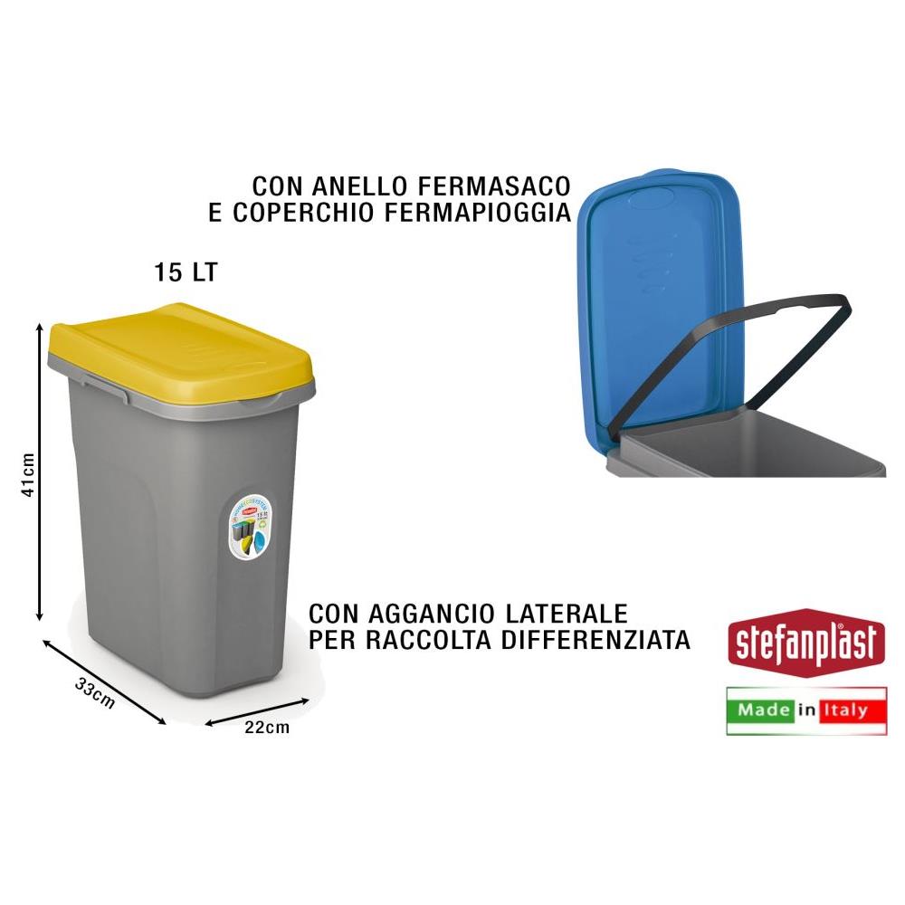 Pattumiera C / Coperchio Lt. 15 - Foto 1