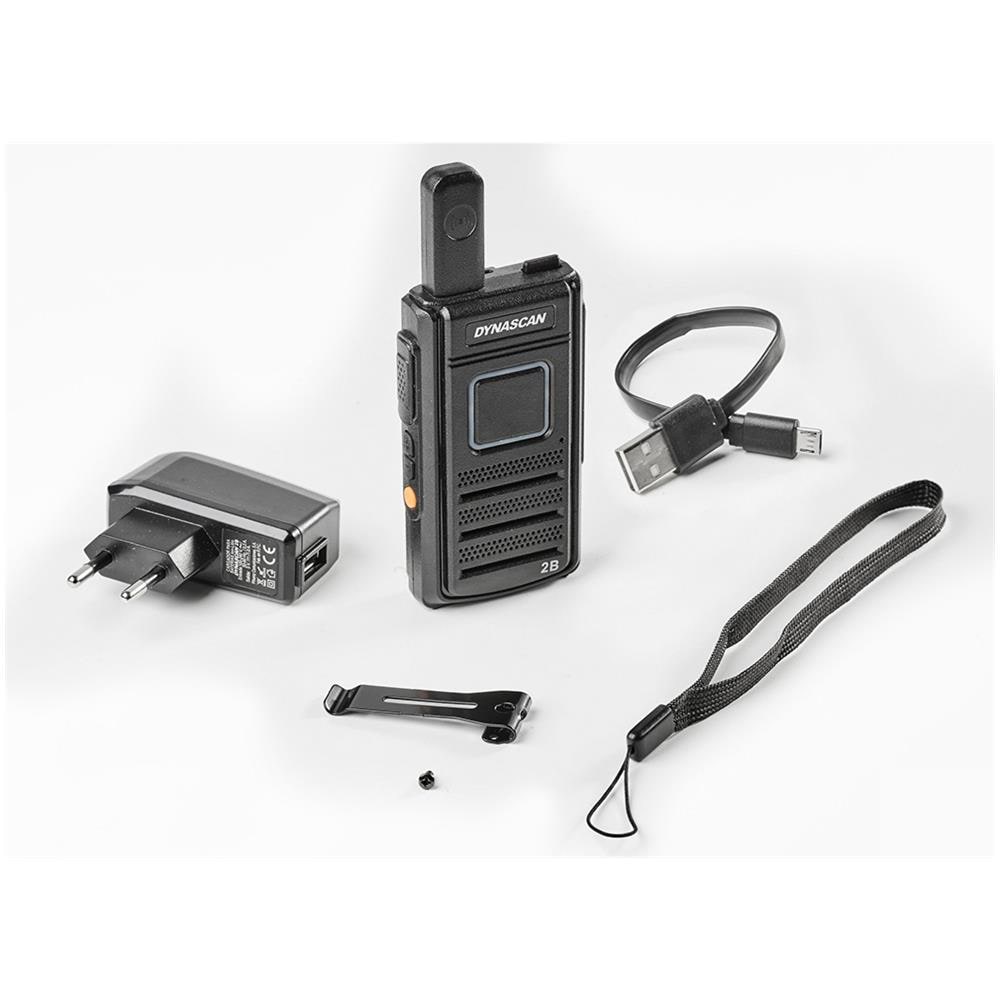 Stazione Radio Portatile Pmr Pni Dynascan 2b, 446mhz, 0,5w, 16ch, Ctcss, Dcs, Batteria 1200mah Inclusa - Foto 2