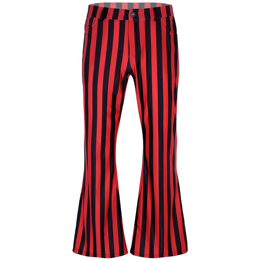 SLOWMOOSE - Pantaloni Lunghi Pantaloni A Zampa D\u0026#39; elefante Con Fondo A  Campana Elasticizzato A Righe Da Uomo [ nero Bianco / L] - ePRICE