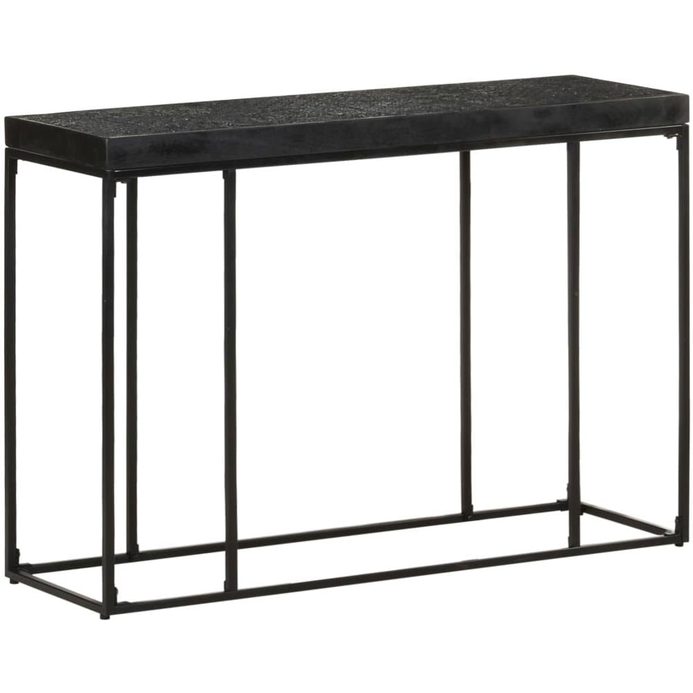 Tavolo Consolle Nero 110x35x76 Cm Massello Di Acacia E Mango - Foto 1