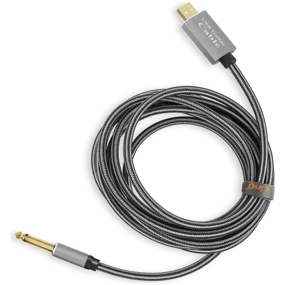 Cavo Usb Maschio A Jack 6.35mm Maschio Suono Qualità Nylon Intrecciato 3m - Foto 1