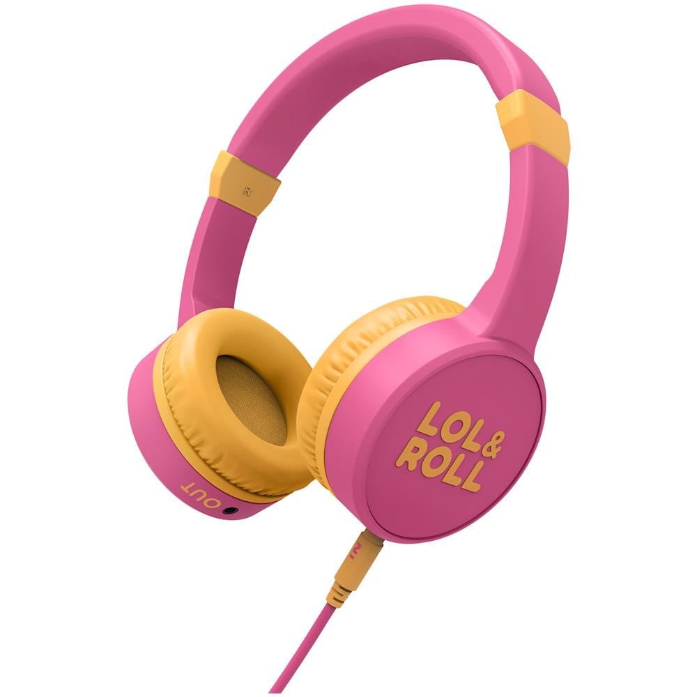 Lol&roll Pop Kids Headphones Pink (music Share, Detachable Cable, <85 Db Volume Limit, Microphone)  - Foto 1