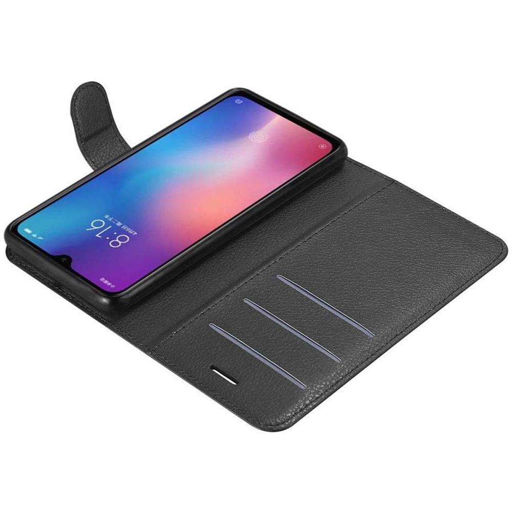 Cadorabo Custodia Compatibile Con Xiaomi Mi 9 In Nero Carbone - Coperchio Protettiva Con Chiusura Magnetica, Funzione Stand E Tasca Per Le Carte - Foto 8