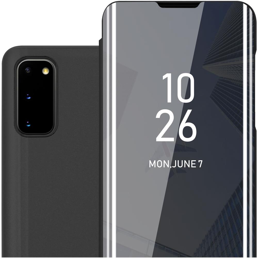 Custodia Compatibile Con Samsung Galaxy S20 In Tormalina Nera - Clear View Specchio Coperchio Protettivo Con Funzione Di Supporto Protezione A 360 Gradi - Foto 1