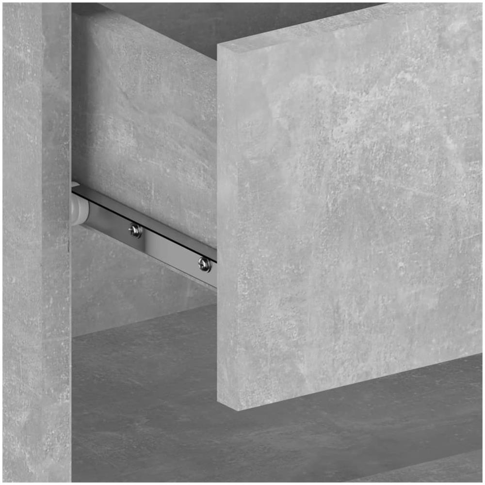Comodini a Muro 2pz Grigio Cemento in Legno Multistrato - Foto 7