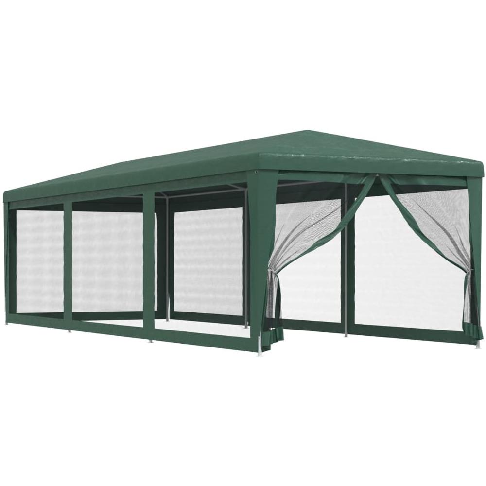 Tenda Per Feste Con 8 Pareti Laterali In Rete Verde 3x9 M Hdpe - Foto 2