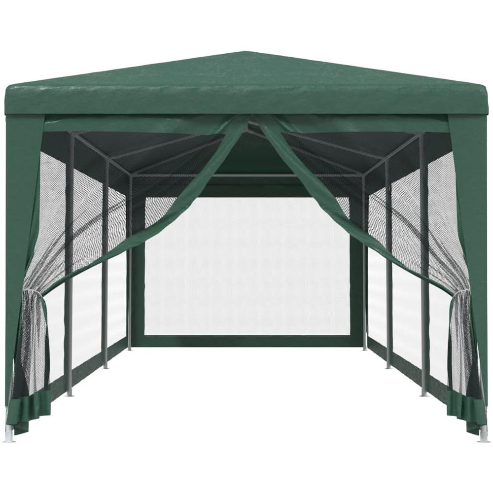 Tenda Per Feste Con 8 Pareti Laterali In Rete Verde 3x9 M Hdpe - Foto 3