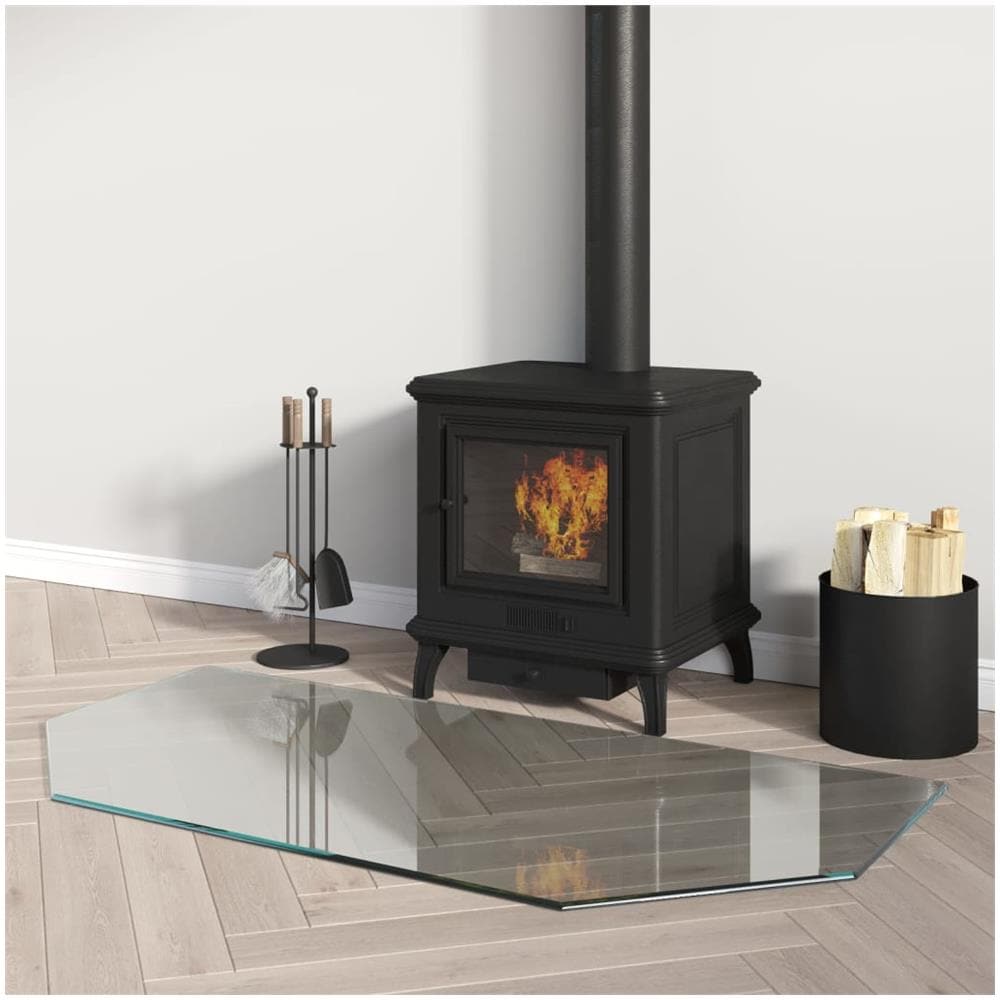 Lastra In Vetro Per Caminetto Esagonale 100x50 Cm - Foto 1