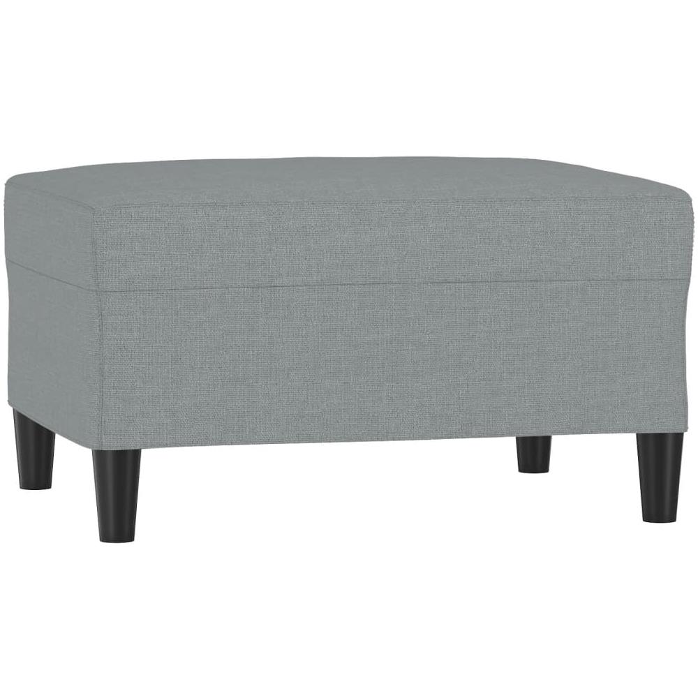Poggiapiedi Grigio Chiaro 70x55x41 Cm In Tessuto - Foto 2