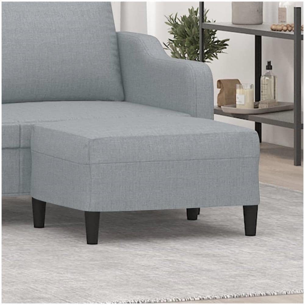 Poggiapiedi Grigio Chiaro 70x55x41 Cm In Tessuto - Foto 1