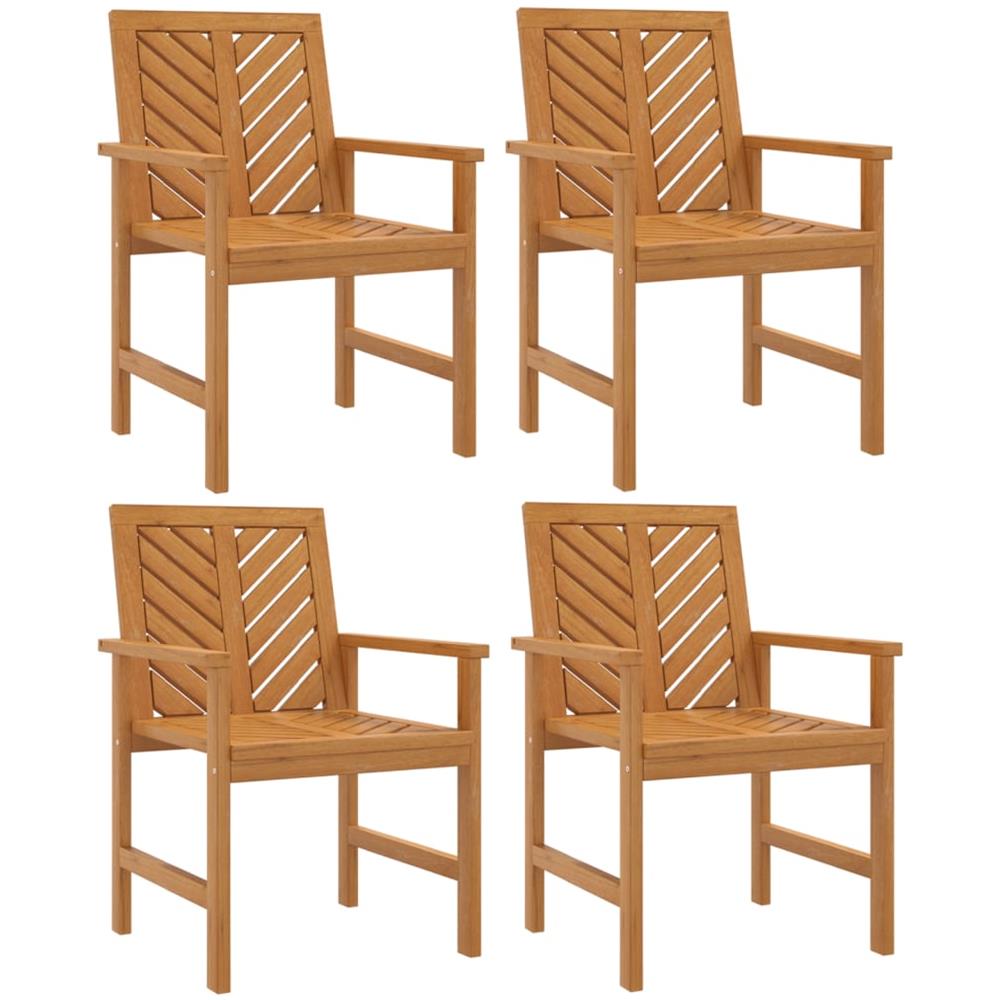 Sedie Da Pranzo Da Giardino 4pz Legno Massello Di Acacia - Foto 2
