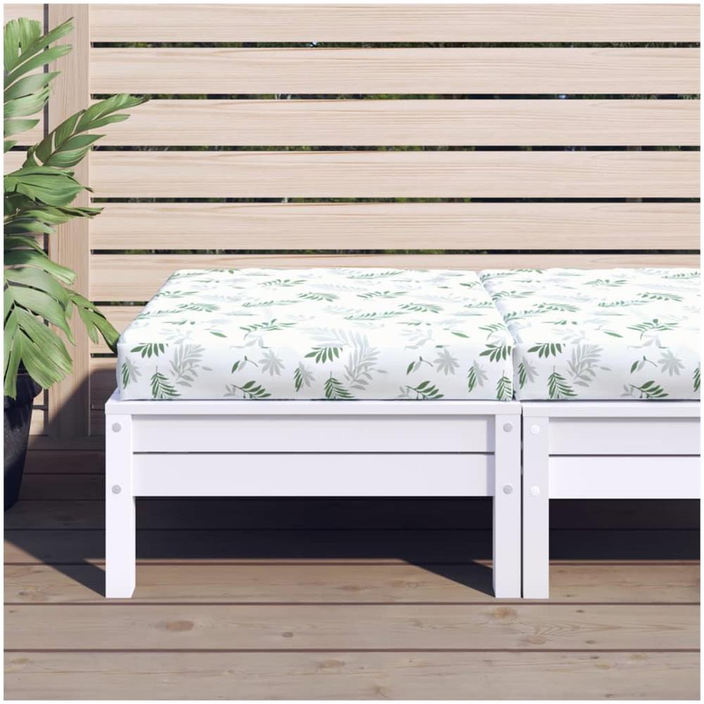 Cuscino Pallet Motivo A Foglie 60x60x8 Cm In Tessuto Oxford - Foto 1