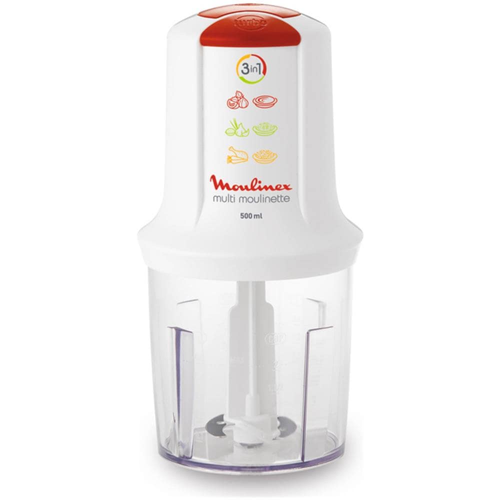 ClickChef AT710110 tritaverdure elettrico 0,5 L 500 W Rosso, Trasparente, Bianco - Foto 1