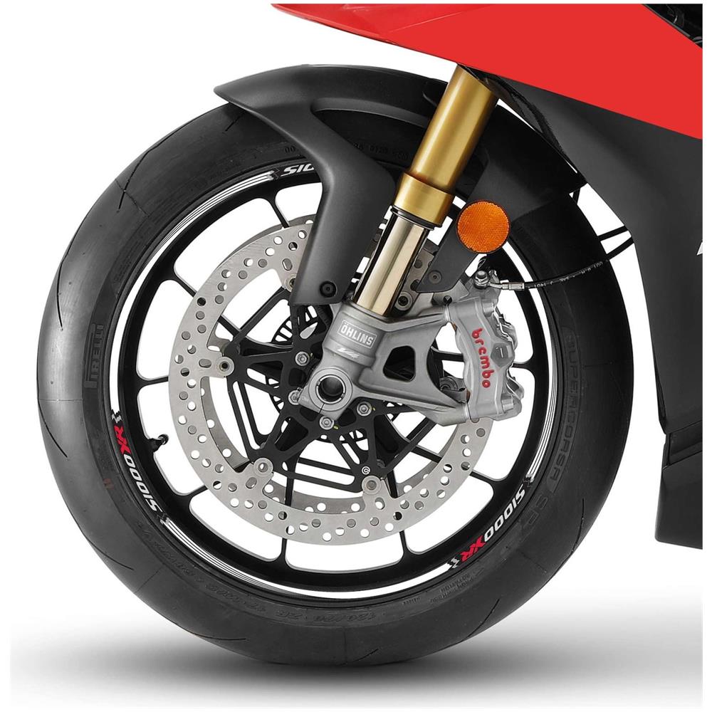 Kit Strisce Adesive Compatibili Per Moto Bmw S1000 Xr Adesivi Cerchi 17' Tuning Bianco - Foto 2