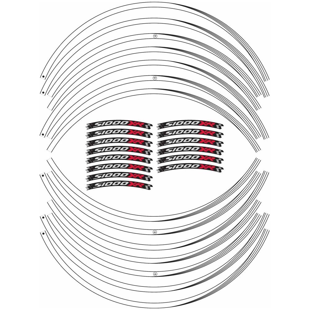 Kit Strisce Adesive Compatibili Per Moto Bmw S1000 Xr Adesivi Cerchi 17' Tuning Bianco - Foto 1