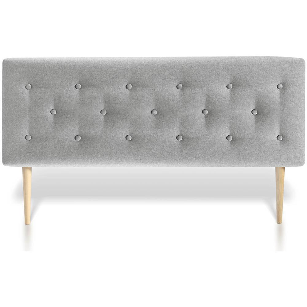 Testiera Di Letto Di Tessuto Oslo 90x60, Grigio - Foto 1