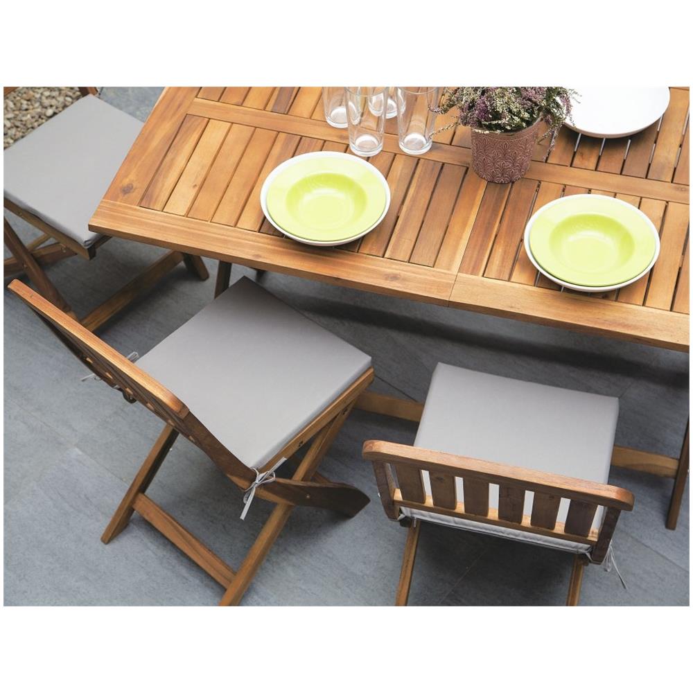 Sedia Da Giardino In Legno Di Acacia 140x75cm 2pz Cento - Foto 1