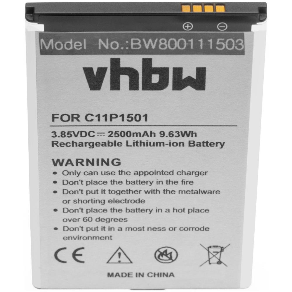 Li-polymer Batteria 2500mah (3.7v) Per Cellulari E Smartphone Asus Zenfone 2 Laser 6.0 Dual Sim Lte, 2 Laser Ze551kl Sostituisce C11p1501. - Foto 2