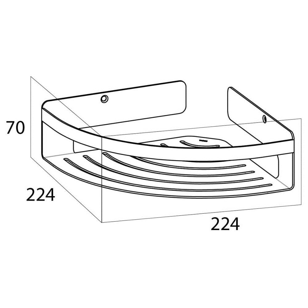 Mensola Da Bagno Angolare Caddy Cromata Grande 1400630346 - Foto 6