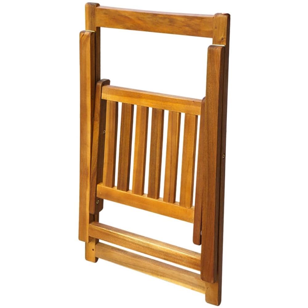 Set Da Pranzo Per Esterni 5 Pz In Legno Di Acacia Pieghevole - Foto 7