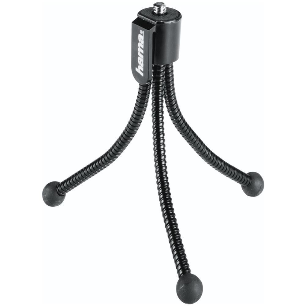 Mini treppiedi "Flexi", nero (12 cm - 58 g), testa fissa, gambe a sezione singola - Foto 1