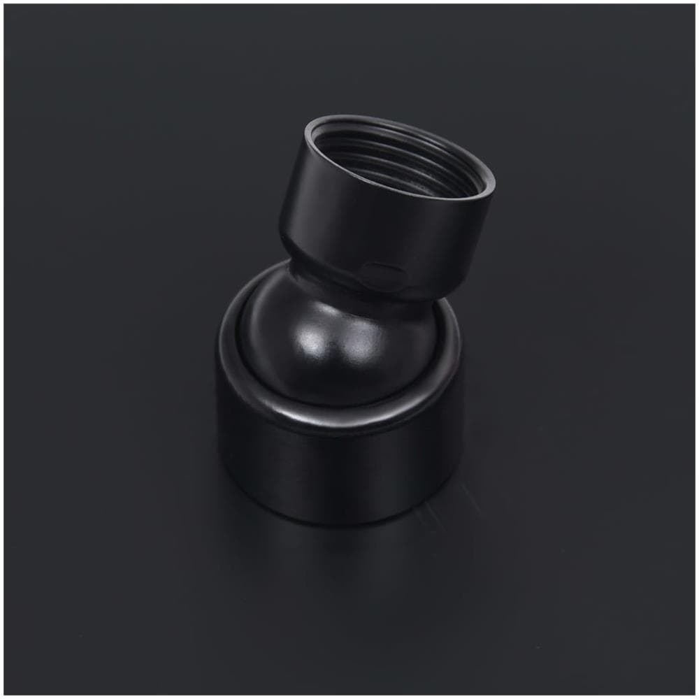 Testa Doccia a Pioggia in Acciaio Inox 20 cm Rotonda Nera - Foto 2